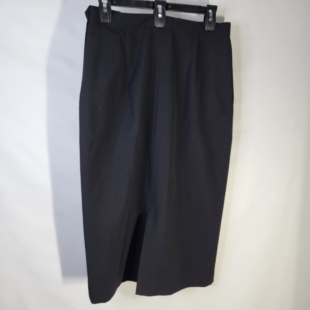 Womans Austin Reed Black 100% Wool Skirt Lined Size 10 - Picture 5 of 11